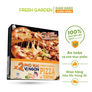Bánh Pizza Gà Sốt Teriyaki  FRESH GARDEN 220g Thơm Ngon Tiện Lợi Chỉ 10 Phút Nướng