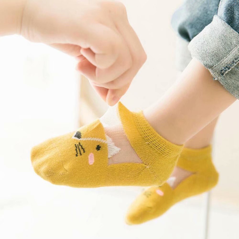 Set 5 Đôi Tất Cotton Hoạ Tiết Hoạt Hình Cho Bé Từ 1-12 Tuổi