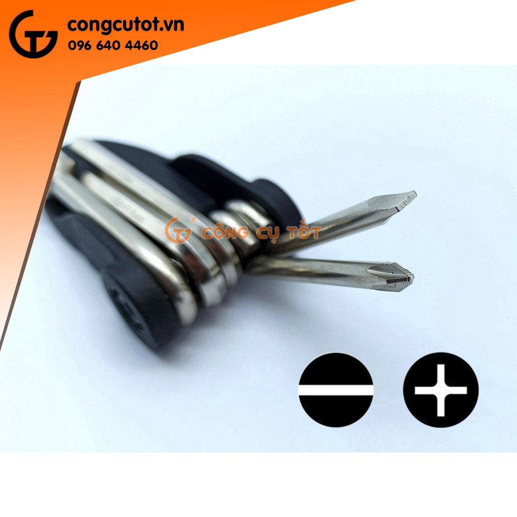 Bộ sửa xe đạp đeo hông dã ngoại 18 món Kingtony