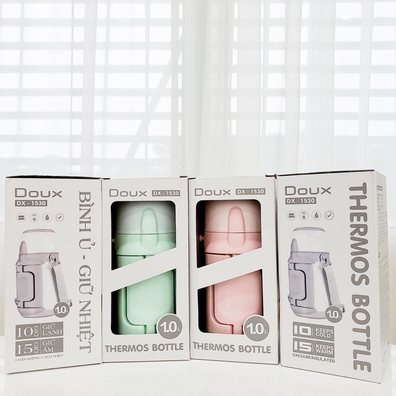 Bình ủ giữ nhiệt Doux siêu sang xịn mịn - Bảo hành chính hãng