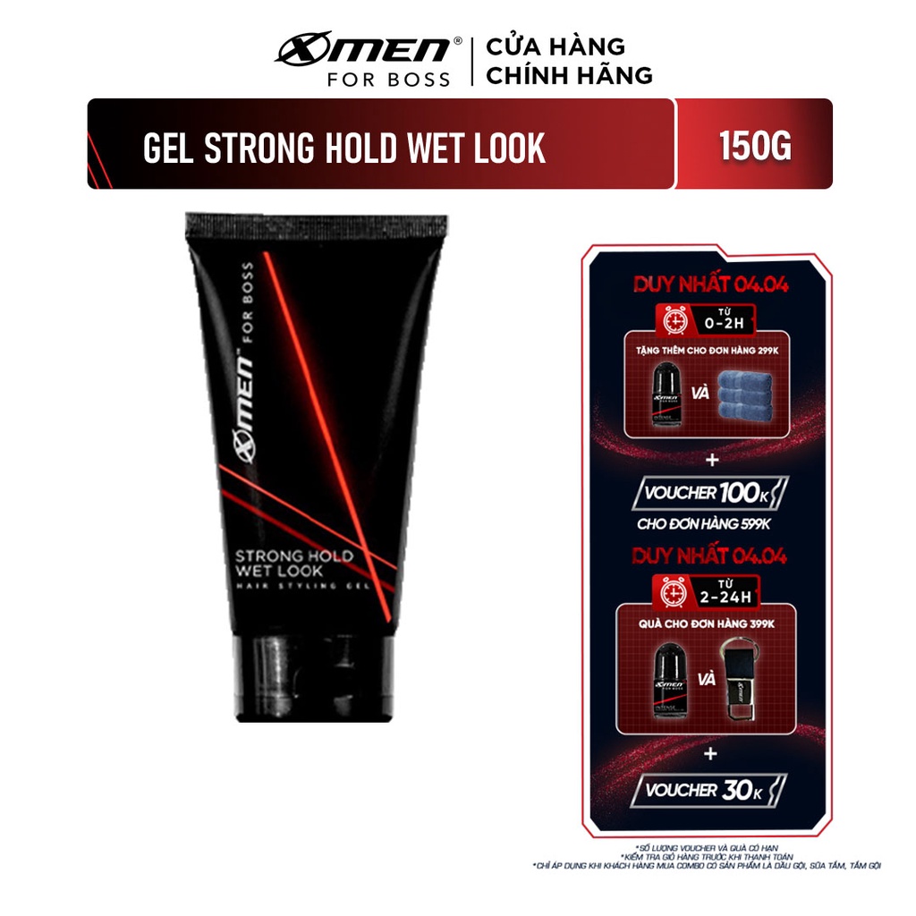 [Mã COSMEN giảm 8% đơn 250K] Gel X-men For Boss Strong Hold Wet Look 150g