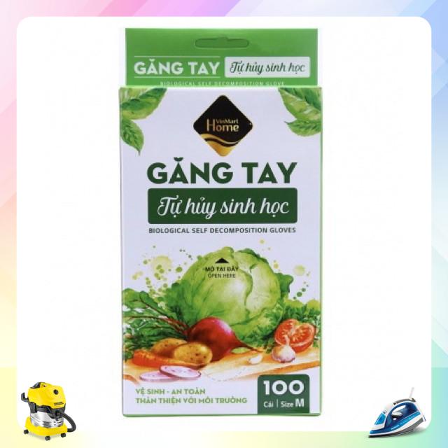 HỘP 100 GĂNG TAY NILON TỰ PHÂN HỦY BẢO VỆ MÔI TRƯỜNG