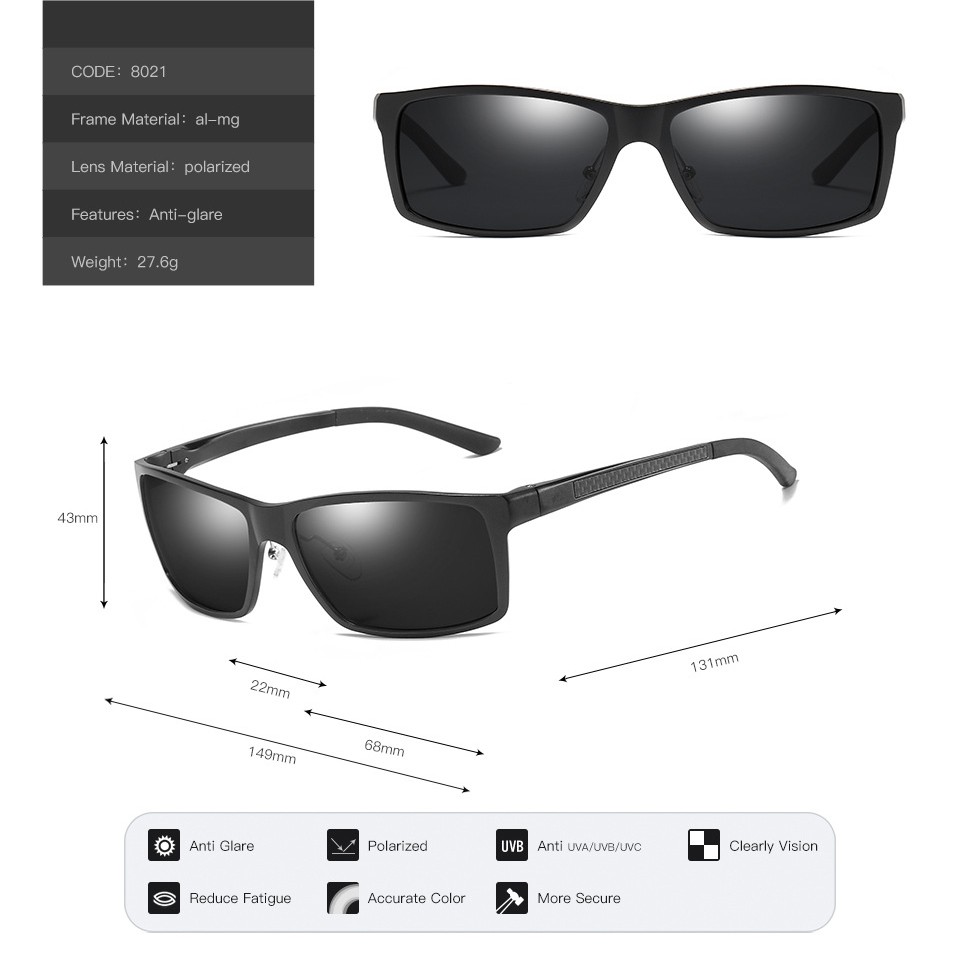 Mắt kính râm nam phân cực A8021 - NVfashion | BigBuy360 - bigbuy360.vn