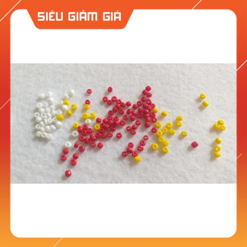 [siêu sale] Gía sỉ 100gr Cườm đục đủ size trung 3mm- phụ liệu làm đồ Handmade làm hoa,kết cườm trang trí