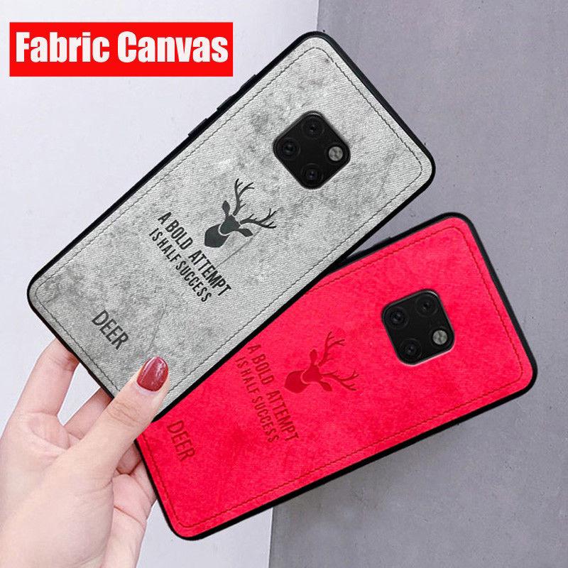 For Huawei Mate 20 Pro Slim Fabric Texture Shockproof Case Silicone Cover