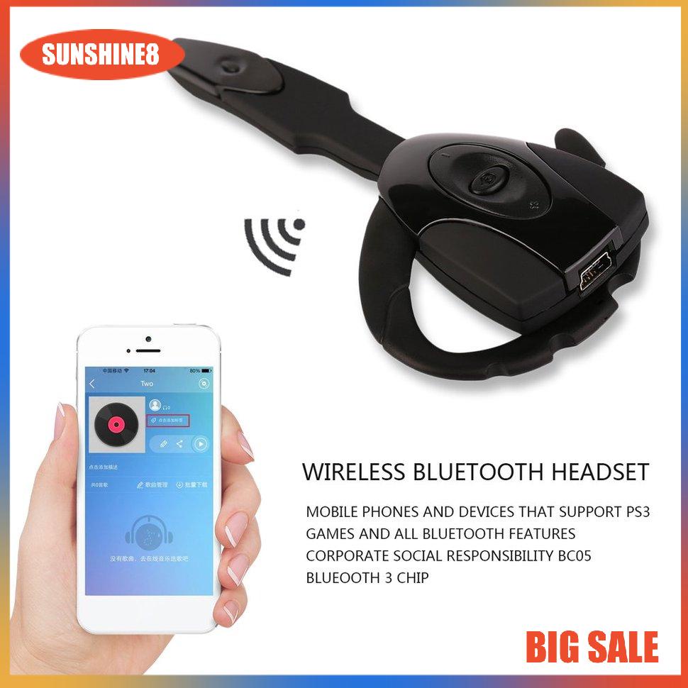 【SUN】New Stereo Earphone Wireless Game Headset Headphone For Sony PS3