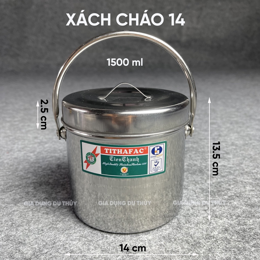 Cà mèn inox 1 ngăn cao, 1 ngăn thấp phù hợp đựng phở, cháo, hủ tíu hàng Việt Nam chất lượng cao