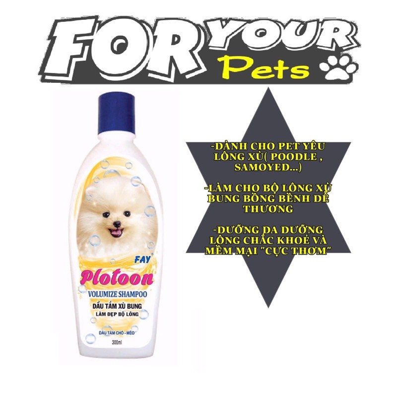 Sữa Tắm Plotoon 300ml cho Poodle , Samoyed, Bichon , Pomeranian...Chó Lông Xù Bung