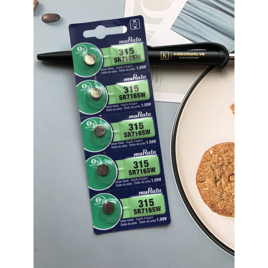 Vỉ 1 Viên Pin SR716SW 315 Sony muRata SR716 716 Pin Đồng Hồ Đeo Tay