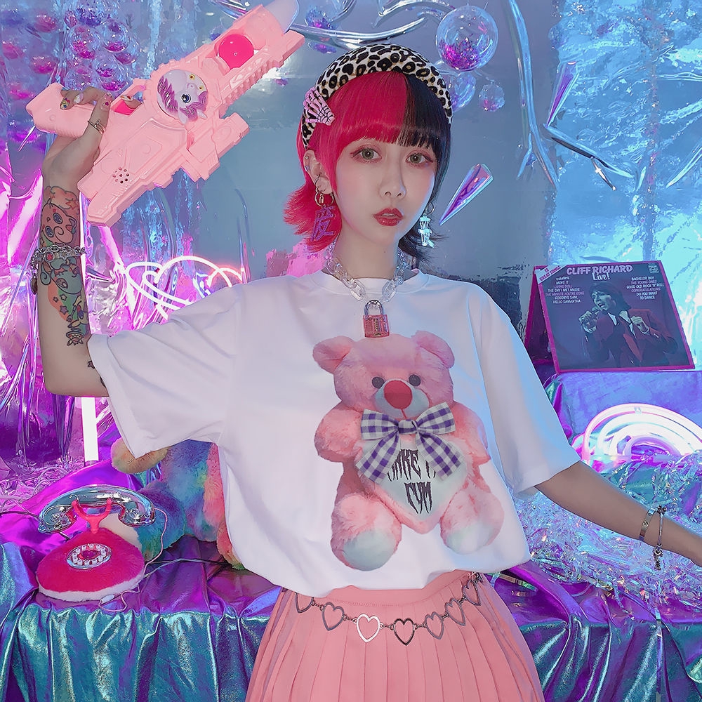 Dây xích hình trái tim ngọt ngào mềm mại phong cách harajuku hàn quốc 22521