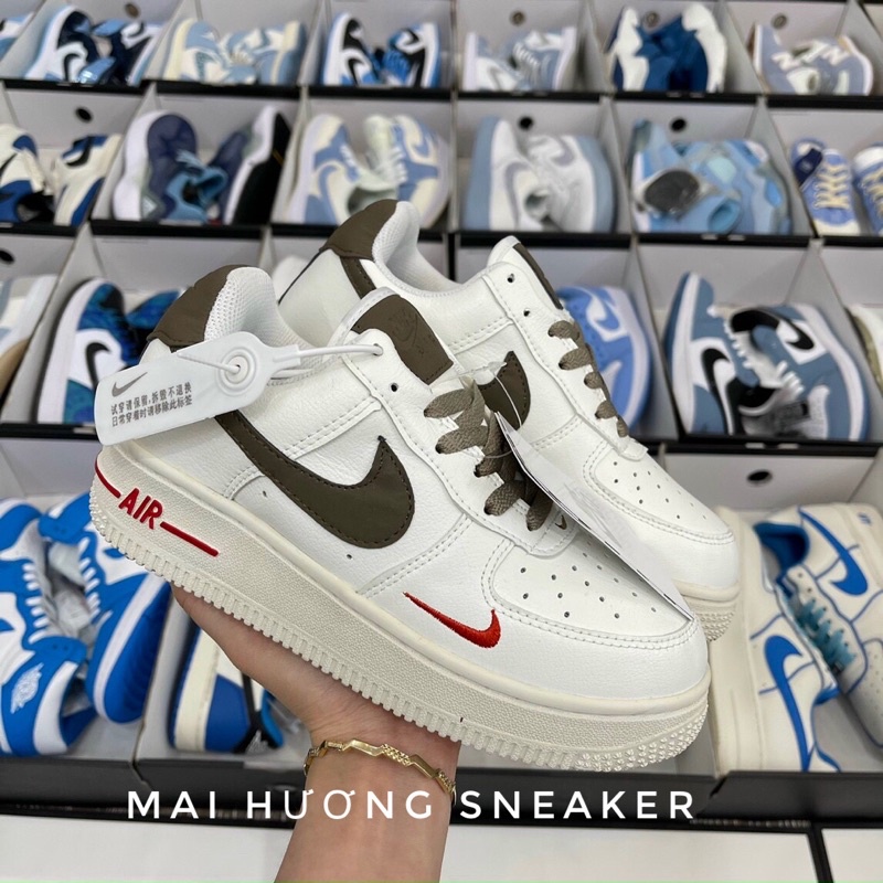 Nike af1 mocha . Nike vệt nâu . Giày thể thao nam nữ sneaker 11 kèm hộp