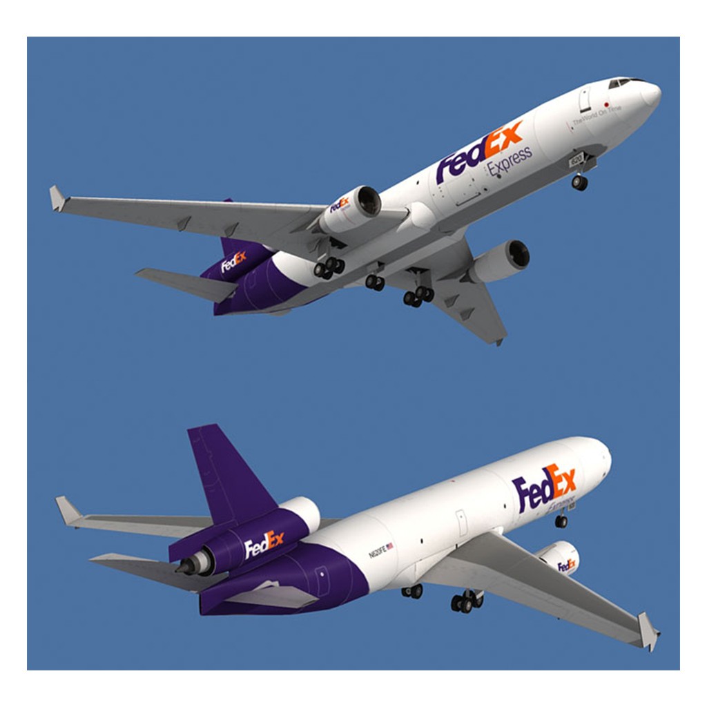 Mô hình giấy Máy bay Fedex MD-11