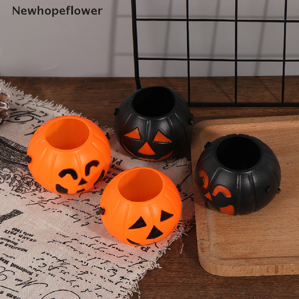 Xô nhựa hình bí ngô trang trí Halloween