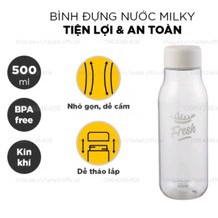 Bình nước nhựa Lock&amp;Lock Milky dung tích 500ml BPA Free HAP654