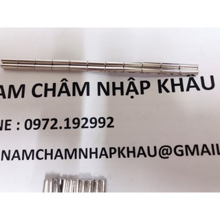 Nam châm viên trắng 3x10mm-40viên