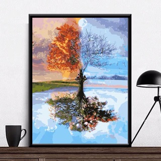 [ORDER] TRANH SƠN DẦU TỰ TÔ MẪU SÉT ĐÁNH NGANG CÂY