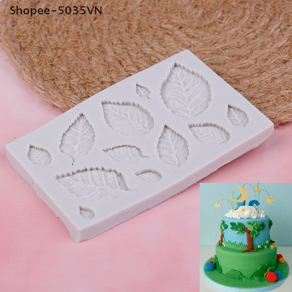 Khuôn silicone Tạo Hình Lá Hoa Hồng Làm Bánh / Xà Phòng 1.vn