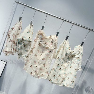 Sét bộ pizama bèo viền áo cộc quần dài