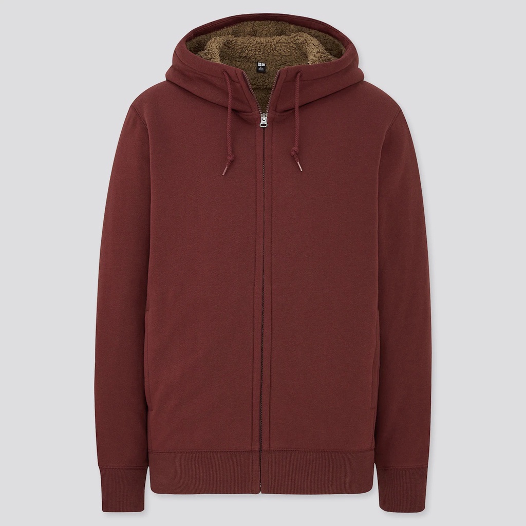 ❇[Hàng Nhật Nội Địa] Áo khoác Hoodie nỉ lót lông cừu Uniqlo - Nam