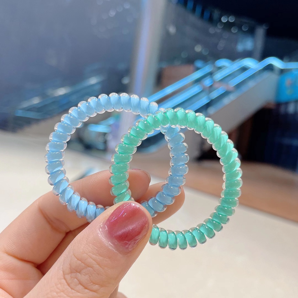 Dây Cột Tóc Lò Xo Màu Kẹo Phong Cách Xuân Thu 2023