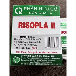 Phân bón hữu cơ Risopla II gói 10ml (hoa đẹp lâu tàn, chiết giâm cành nhanh ra rễ)