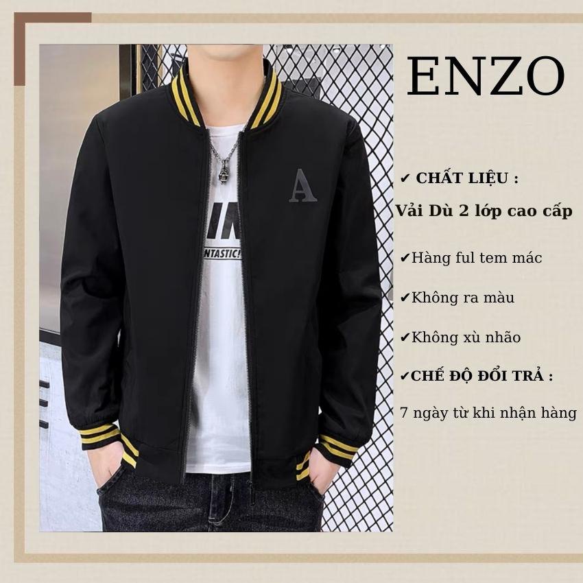 Áo khoác bomber nam dù 2 lớp form rộng big size hoạ tiết cao cấp _ ENZO