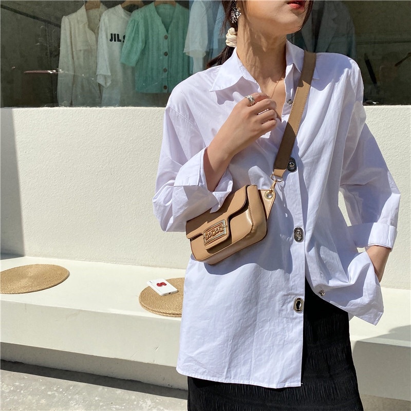 Túi đeo chéo da size mini style Hàn Quốc