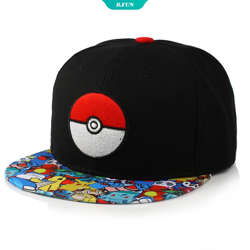 Mũ lưỡi trai họa tiết pokemon phong cách hip hop thời trang
