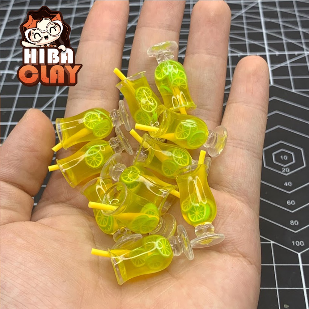 Ly nước chanh Mini Food, đồ ăn tí hon, đồ ăn mini mô hình cho búp bê DIY