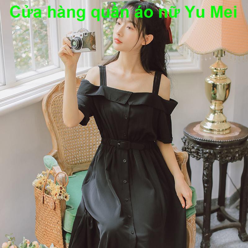 Mối tình đầuVáy liền dây hở vai thân màu trắng gợi cảm tôn dáng siêu tiên nữ instagram mùa hè năm 2021 mẫu mới