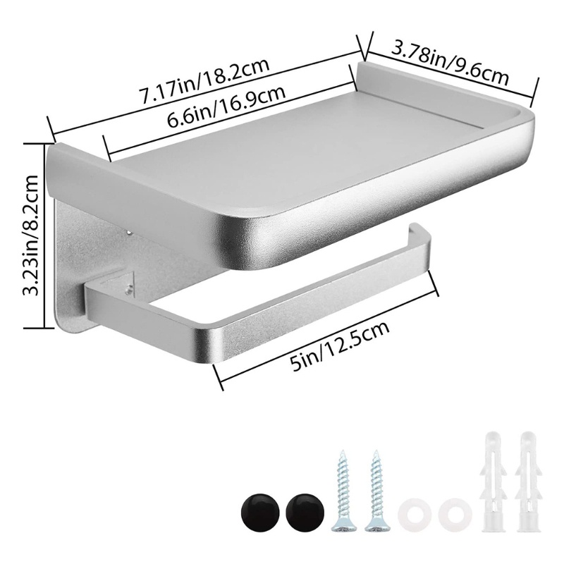 Giá Đỡ Cuộn Giấy Vệ Sinh Gắn Tường Chống Gỉ Sét Tiện Lợi Dành Cho Phòng Tắm