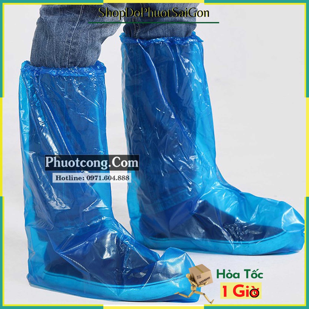 Ủng đi mưa bọc giày chống nước Nylon chuyên dụng đi phượt (Đôi)