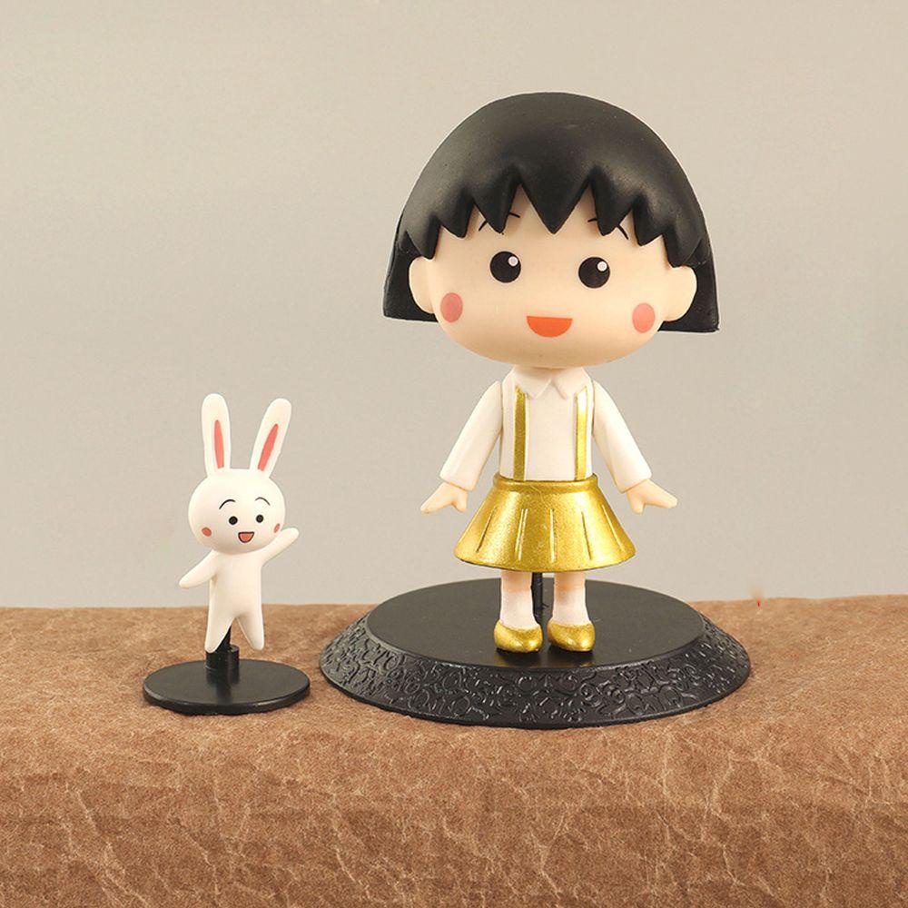 Mô Hình Nhân Vật Chibi Maruko Chan Hoạt Hình Đáng Yêu Trang Trí Bàn Làm Việc