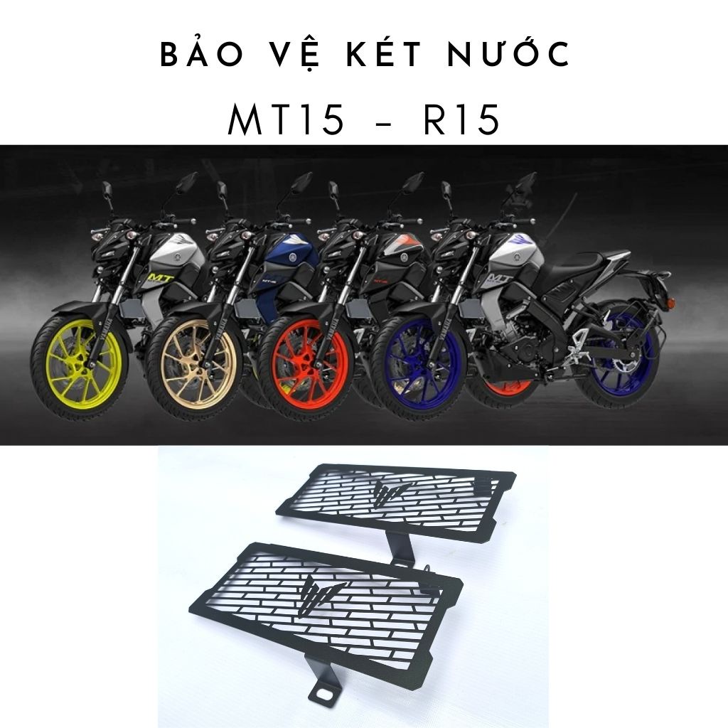 Bảo vệ két nước cho yamaha MT15, che két nước MT15, sơn tĩnh điện màu đen. Chính hãng Mbiker