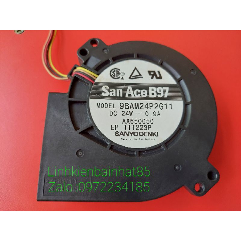 Quạt sò San Ace B97 24v 0.9A tháo máy Nhật.