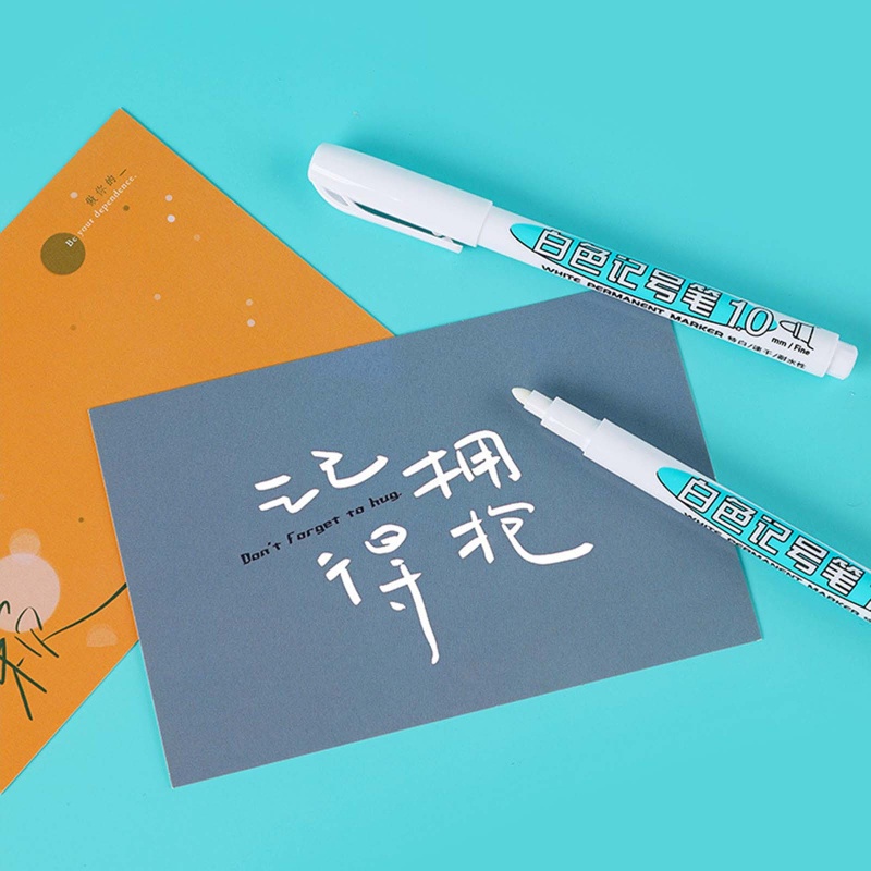 Bút Lông Màu Trắng Không Thấm Nước Khô Nhanh Có Thể Đổ Đầy