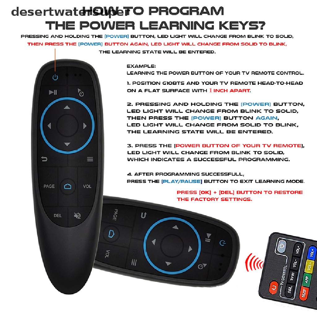 DSVN G10BTS Bluetooth Wireless Air Mouse Gyroscope Smart Remote Control for Smart TV .