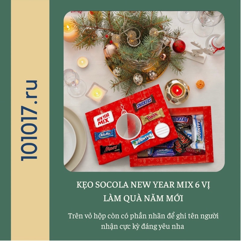 (Tết) Kẹo socola mix vị (Snickers, Milky Way, Twix, Bounty) NEW YEAR MIX