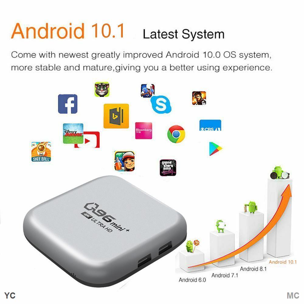 Đầu TV Box Q96 Mini + Thông Minh 2.4G WiFi 16 + 256GB Android 10.1 s905 ChấT LượNg Cao KèM Phụ KiệN