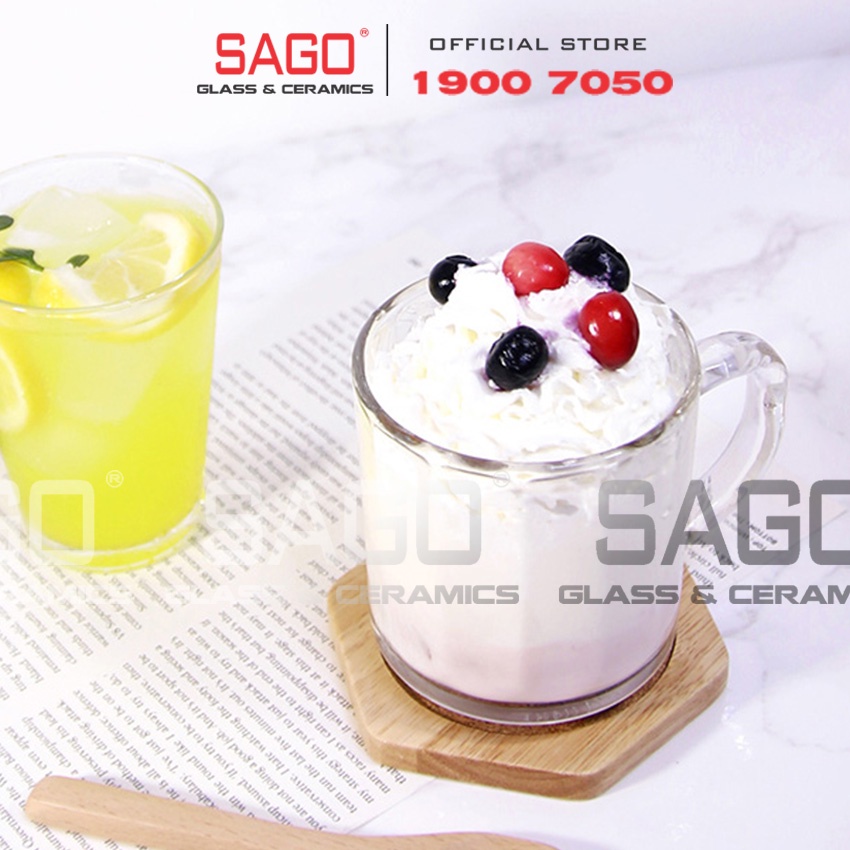 Tách Trà Sọc Có Quai Union Stack Tea Cup 295ml | Thủy Tinh Cao Cấp , Nhập Khẩu Thái Lan