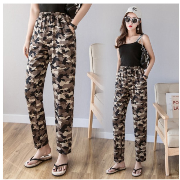 Quần Dài Lưng Thun Họa Tiết Rằn Ri Thời Trang Cho Nữ | BigBuy360 - bigbuy360.vn