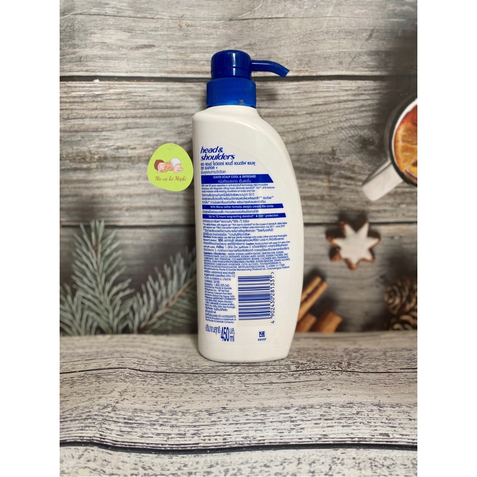 Dầu gội Head Shoulders  SẠCH GÀU Thái Lan 450ml