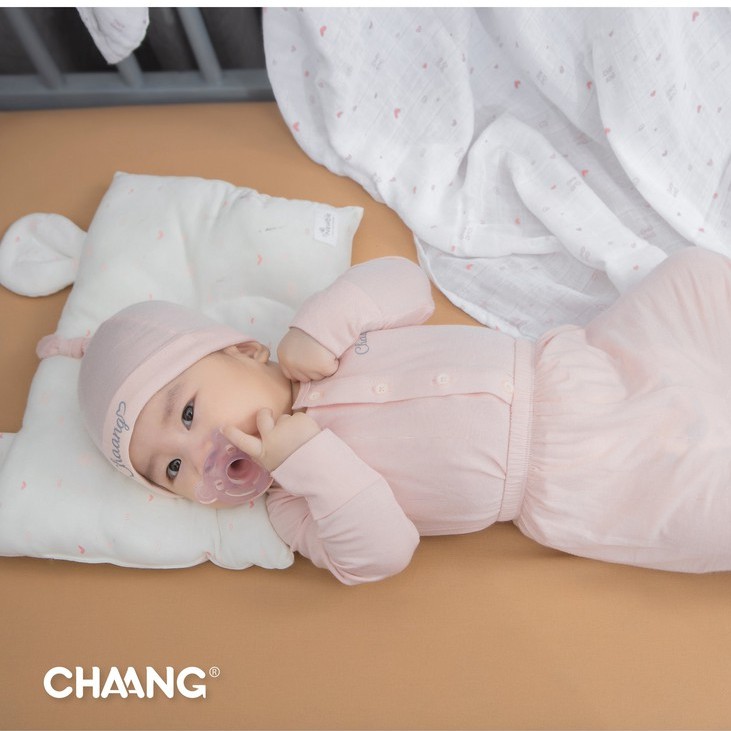 Chaang Bộ dài tay sơ sinh cúc giữa DREAMY