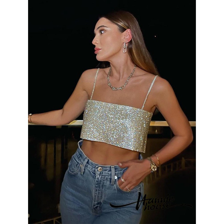 Áo hai dây Đính Kim Sa Gợi Cảm