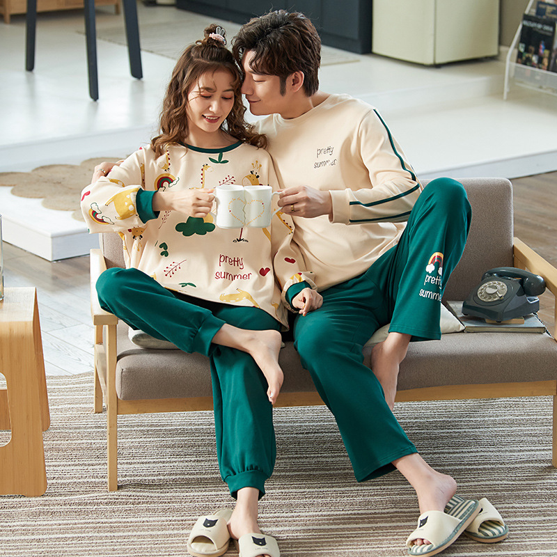 Bộ Đồ Ngủ Vải Satin Phong Cách Hàn Quốc Cho Cả Nam Và Nữ