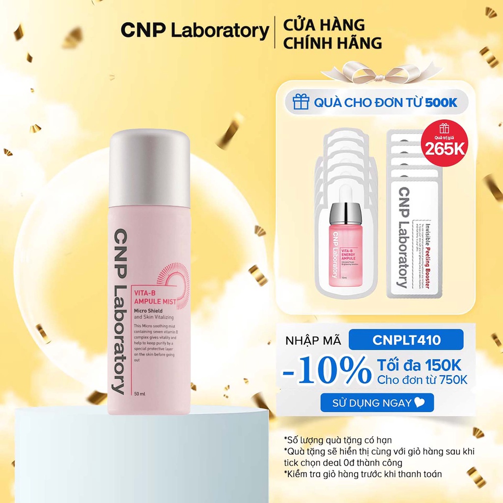 [Mã COSCNBE6 giảm 10% đơn 500K] Xịt khoáng phức hợp Vitamin B dưỡng sáng da CNP Laboratory Vita-B Ampule Mist 50ml | BigBuy360 - bigbuy360.vn