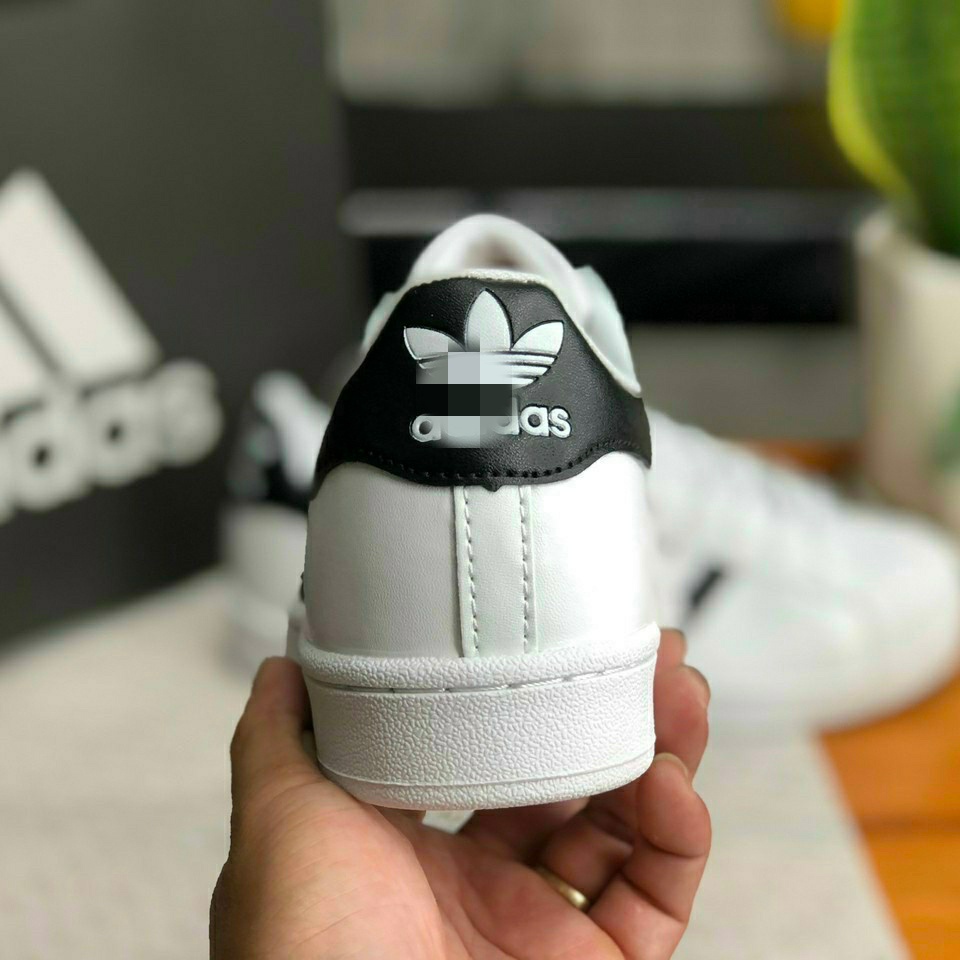 Giày superstar  mũi sò màu trắng sọc đen, giày thể thao adidas mũi sò vip da thật, full size cho cả nam nữ