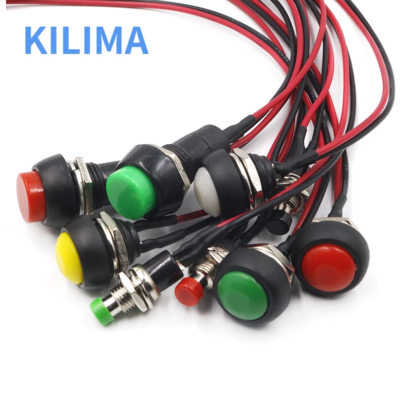 Công Tắc Nhấn Chống Thấm Nước 12mm PBS-11B PBS-33B Cho Loa Xe Hơi / Tàu Thuyền
