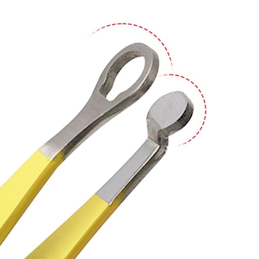 OCEANMAP Kéo Cắt Tỉa Lông Mũi Đầu Tròn Dạng Nhấn Bằng Thép Không Gỉ Tiện Lợi