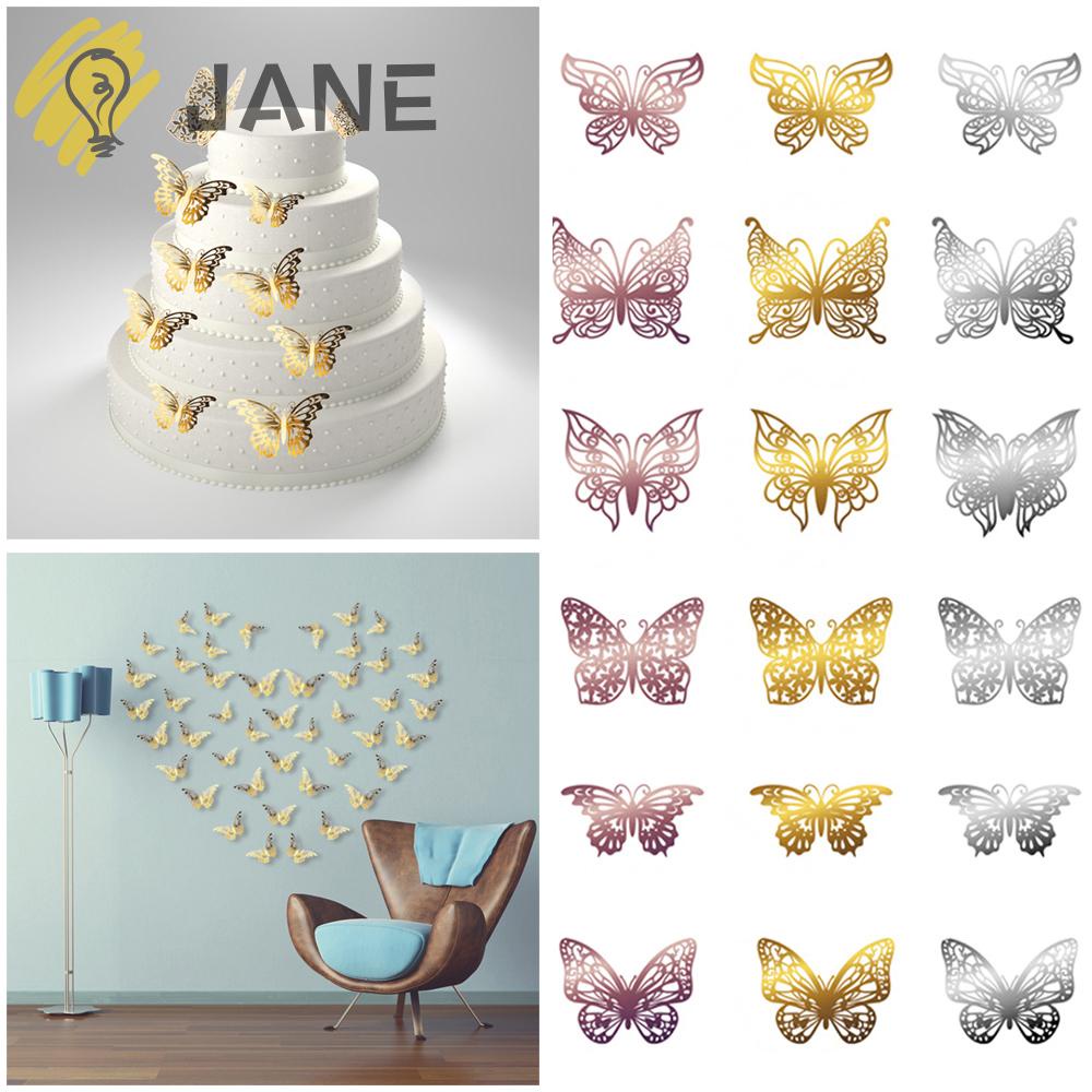 Set 12 Sticker Dán Tường Hình Bướm 3D Độc Đáo